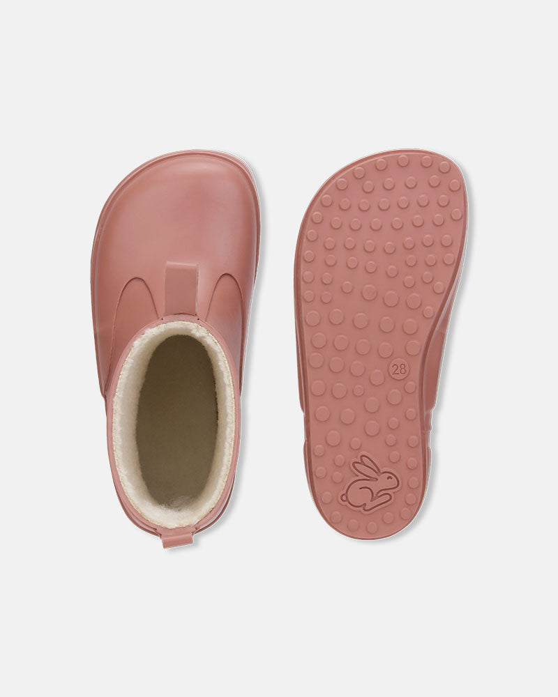 Insulated Rain Boots - Blush Rose