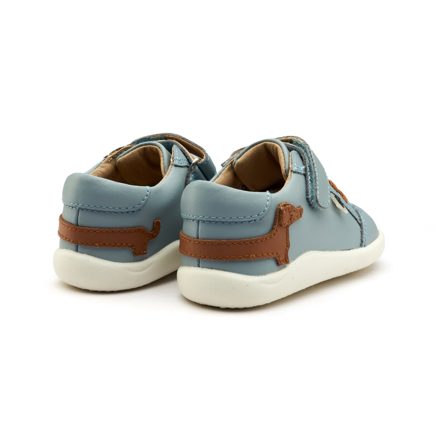 DASH GROUND SNEAKER - Dusty blue/Tan