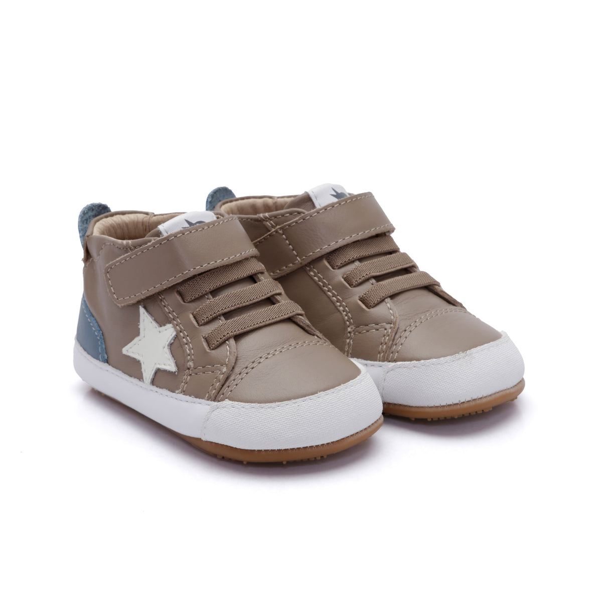 PLATINUM BUB SNEAKERS - Taupe/White/Indigo