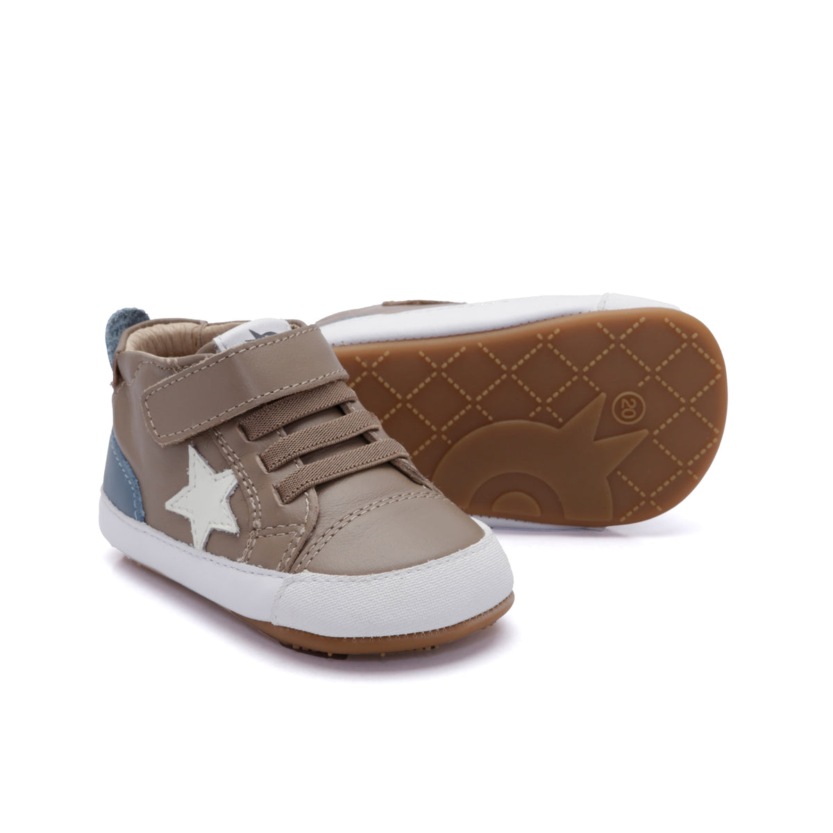 PLATINUM BUB SNEAKERS - Taupe/White/Indigo