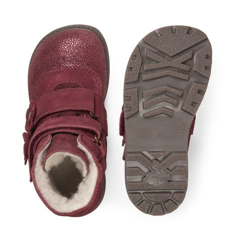 Tokker Flower Boot - Berry glitter