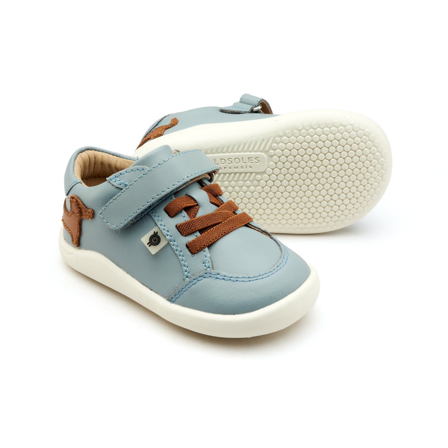 DASH GROUND SNEAKER - Dusty blue/Tan